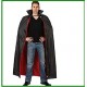 Mantello nero rosso da dracula double face diavolo