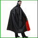 Mantello nero rosso da dracula double face diavolo