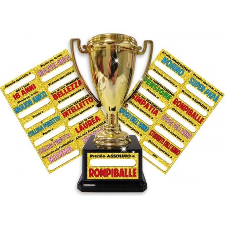 Coppa trofeo premio cm 30 gadget personalizzabile 