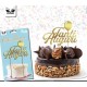 Cake topper tanti auguri oro per torta  plessiglass lucido