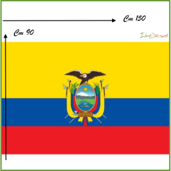 Bandiera Ecuador tricolore di Stato in tessuto cm 150x90