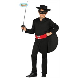 GUIRCA Costume da zorro bambino vestito nero moschettiere g78702