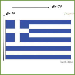 Bandiera Grecia Greca in tessuto con asola cm 150X90 