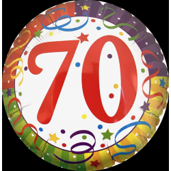 Palloncini compleanno 70 anni in mylar cm 45 addobbo 