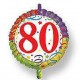 Palloncini compleanno 80 anni in mylar cm 45 addobbo 