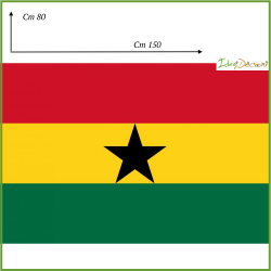 Bandiera del Ghana ghanese cm 150 x90  in tessuto poliestere