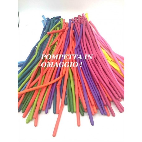 Palloncini modellabili 260  colori assortiti + pompetta omaggio 