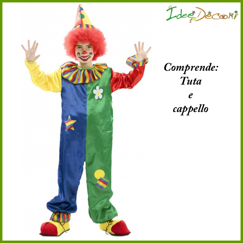 Eurocarneval Costume pagliaccio vestito clown bambino del circo 706894