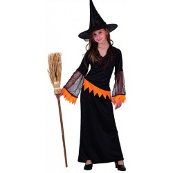 Costume strega streghetta bambina taglia 5 6 anni halloween