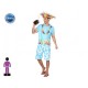 Costume hawaiano uomo celeste feste a tema