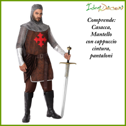 Costume crociato uomo cavalliere medioevale