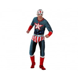 Costume super eroe America uomo taglia XS S Carnevale Atosa