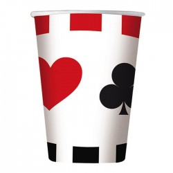 Bicchiere poker  carta da gioco decorazione addobbo