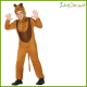 Costume leone da bambino vestito marrone animale carnevale 