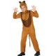 Costume leone da bambino vestito marrone animale carnevale 