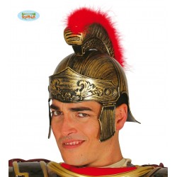 Elmeto Casco cavalliere Romano con piume Carnevale