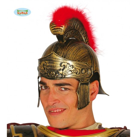 Elmeto Casco cavalliere Romano con piume Carnevale