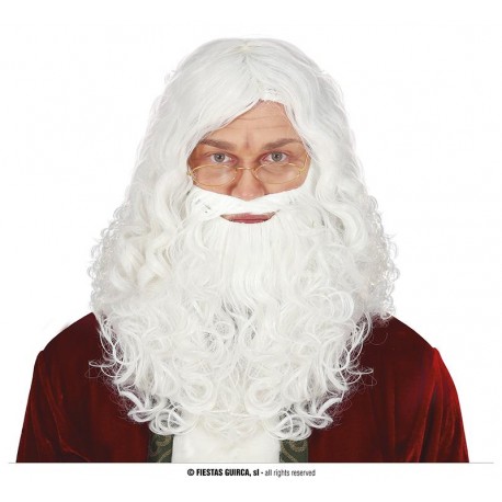 Parrucca e barba babbo natale