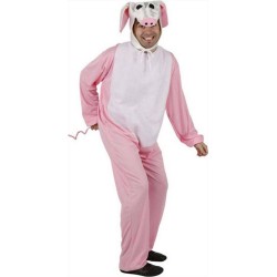 Costume porcellino  maiale uomo unisex tuta rosa
