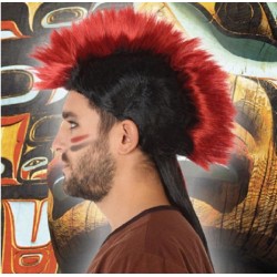 Parrucca con cresta uomo indiano punk corta cappelli