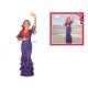 Costume spagnola bambina vestito flamenco  lungo blu 