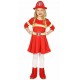 Costume pompiere pompiara  bambina divisa vestito rosso
