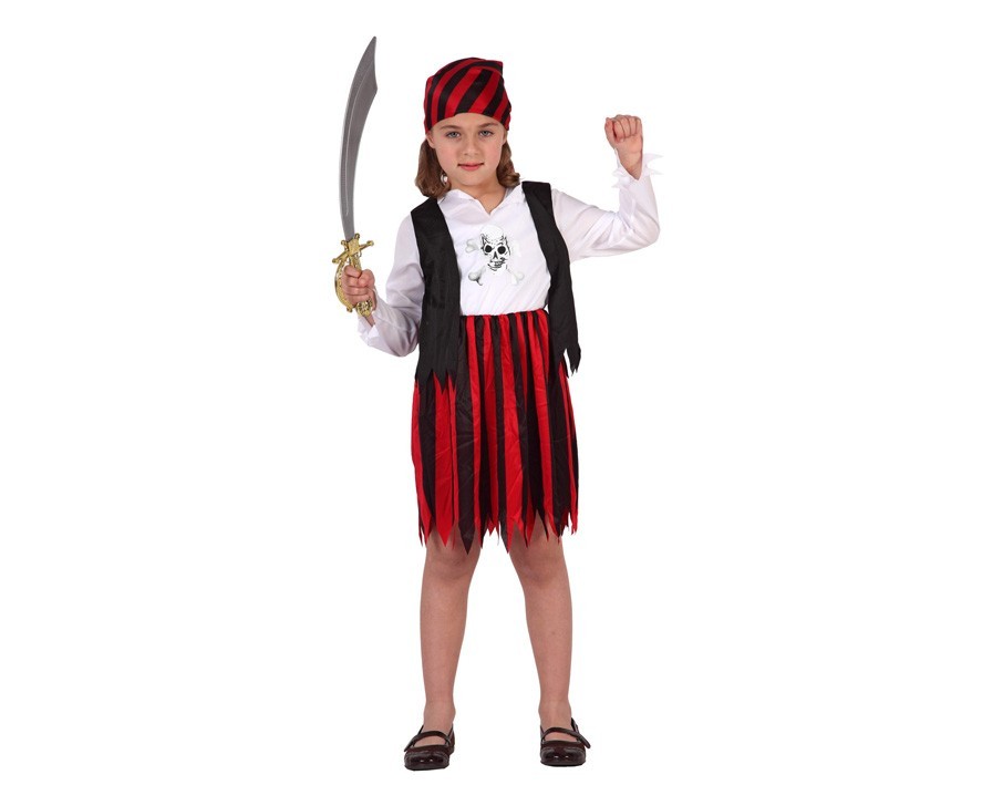 costume pirata bambina 7-9 anni