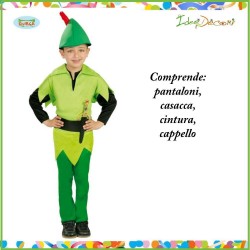 Costume arciere Peter Pan bambino vestito Robin Hood 