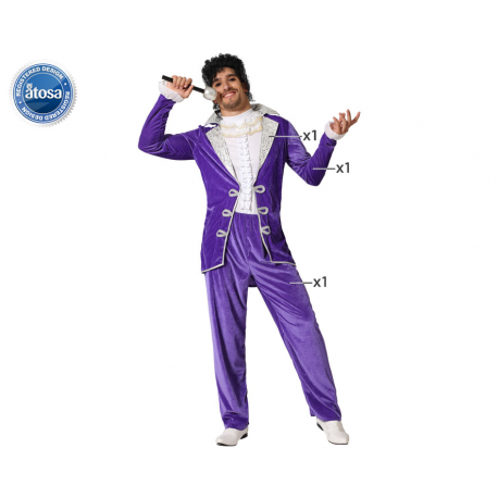 Costume rock star viola cantante presentatore uomo