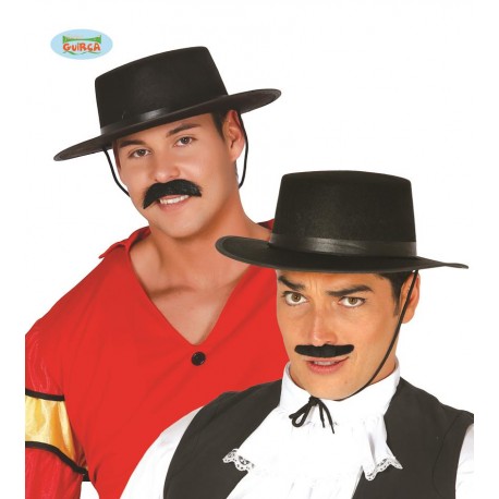 Cappello spagnolo flamenco zorro nero cavaliere cm 32