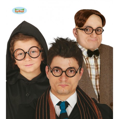 Occhiali neri tondi  mago in plastica Harry Potter