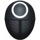 Maschera nera triangolo cerchio quadratto