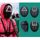 Maschera nera triangolo cerchio quadratto