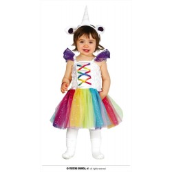 Costume unicorno neonato vestito bambina multicolore