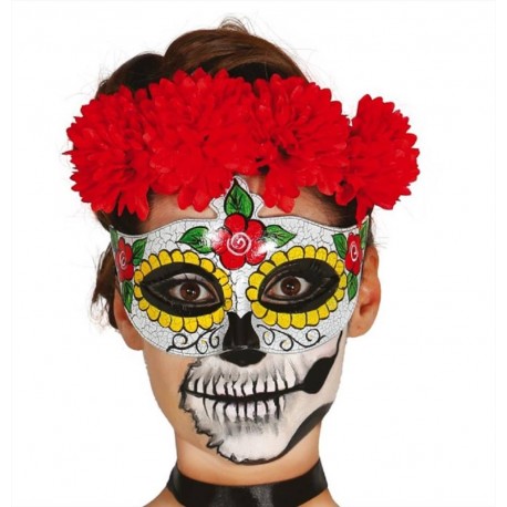 Maschera donna scheletro messicano la muerte 