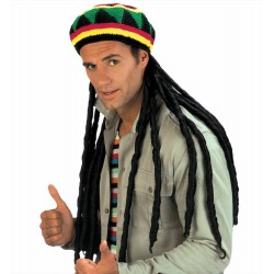 Parrucca e cappello rasta giamaicano capelli con dread