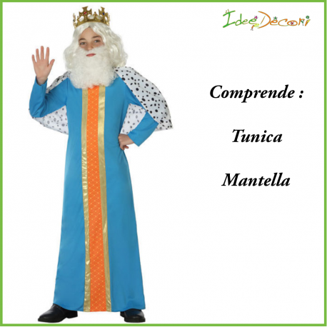 Costume Re Magio magi bambino 3 4 anni recita Baldassae