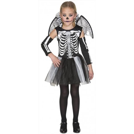 Costume scheletro bambina taglia 4 6 anni Halloween