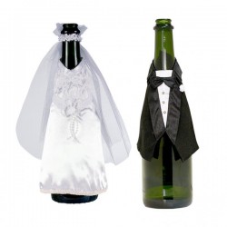 Sposi Copri bottiglia sposo e sposa addobbo matrimonio