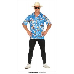 Camicia da uomo hawaiano turista stampa mare surf