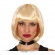 Parrucca donna bionda  a caschetto media capelli lisci
