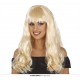 Parrucca donna bionda con frangia capelli lunghi glamour