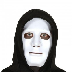 Maschera viso bianca rigida faccia fantasma teatro
