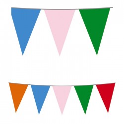 Bandierine multicolor in plastica per feste