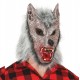 Maschera da lupo mannaro horror in latice animale con pelo