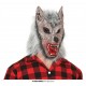 Maschera da lupo mannaro horror in latice animale con pelo