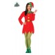 Costume Elfo donna aiutante di babbo Natale taglia M 