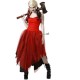 Costume Harley Quin donna rosso vestito arlecchino pazzo