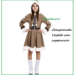 Costume eschimese bambina vestito Inut Yupik
