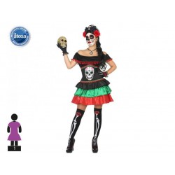 Costume scheletro messicano donna